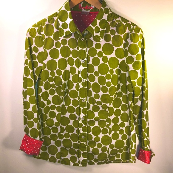 Boden Tops - Polka Dot Cotton Button Down Shirt